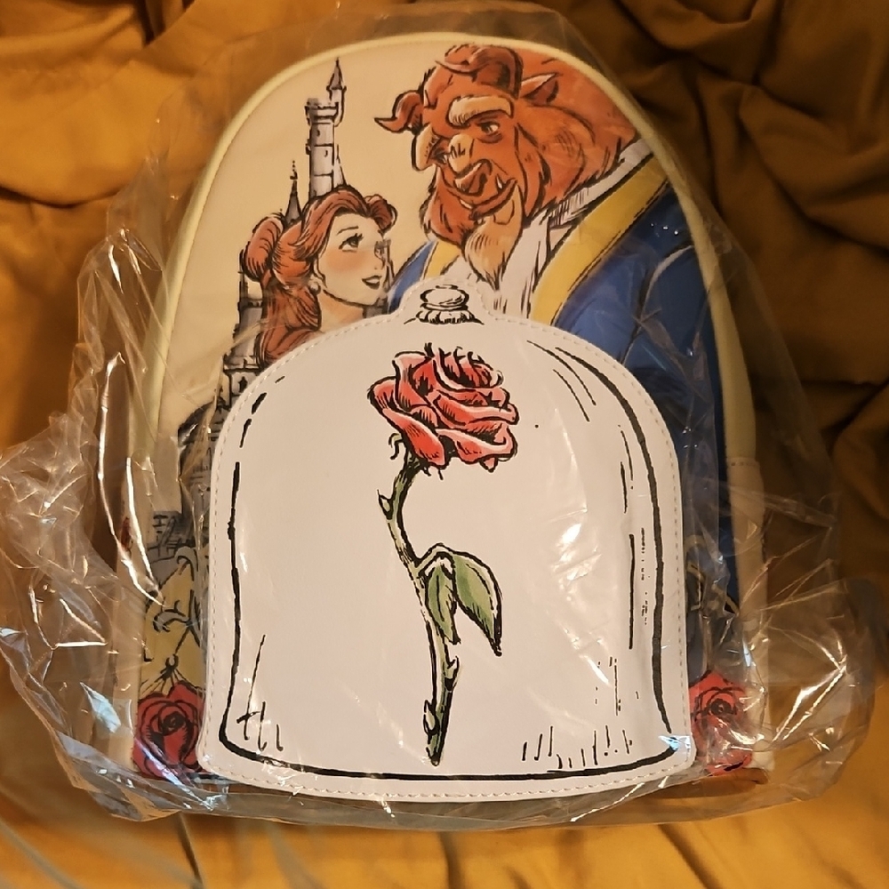 Beauty and the Beast Backpack with Rose Design